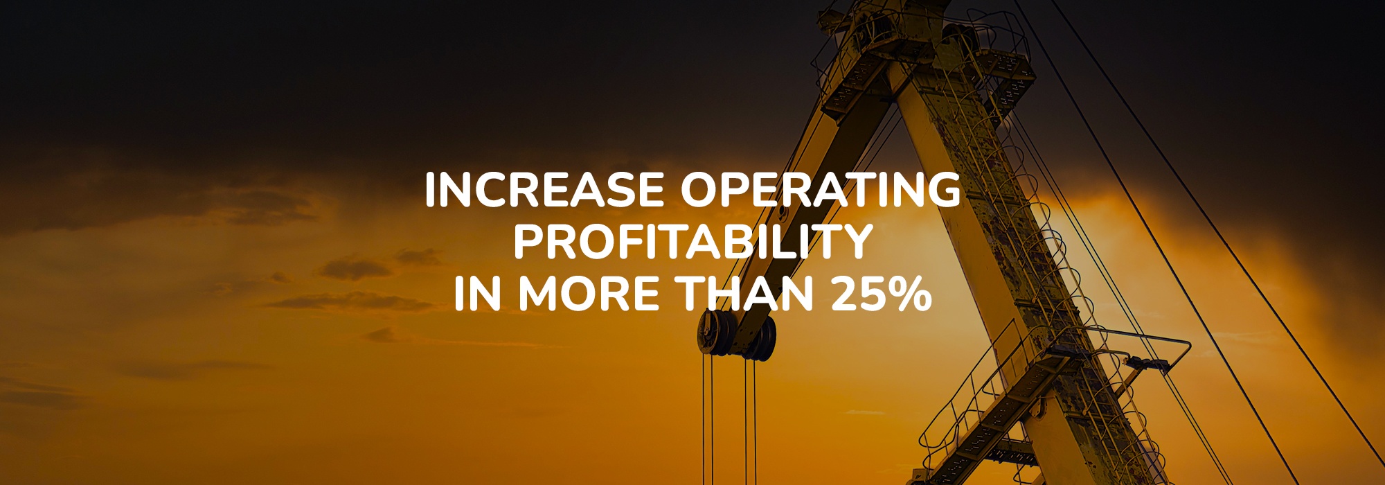 Promotional image about increasing operational profitability in an industrial context